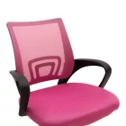 Berto II pakoworld office chair with mesh fabric in pink-black shade 60x48x85-95cm