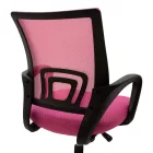 Berto II pakoworld office chair with mesh fabric in pink-black shade 60x48x85-95cm