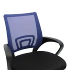 Berto II pakoworld office chair with mesh fabric in blue-black shade 60x48x85-95cm
