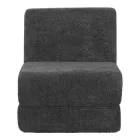 Armchair-Bed Ferderina pakoworld fabric in dark grey color 66x102x73cm