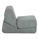 Armchair-Bed Ferderina pakoworld fabric in light grey color 66x102x73cm