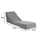 Armchair-Bed Ferderina pakoworld fabric in light grey color 66x102x73cm