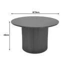 Dovel pakoworld coffee table mdf in black shade D70x40cm