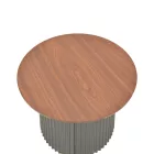 Dovel pakoworld coffee table mdf in walnut-black shade D70x40cm