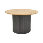 Dovel pakoworld coffee table mdf in sonoma-black shade D70x40cm