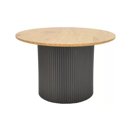 Dovel pakoworld coffee table mdf in sonoma-black shade D70x40cm