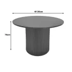 Karulo pakoworld table mdf in black shade Φ120x76cm