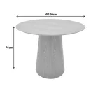 Donda pakoworld table mdf sonoma D100x76cm