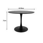 Balou pakoworld table mdf in black D120x73cm