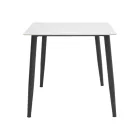 Gustas table pakoworld white marble sintered stone-black metal 80x80x76cm