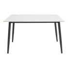 Gustas table pakoworld white marble sintered stone-black metal 120x80x76cm