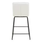 Bar stool Essential pakoworld beige fabric-black metal leg 53x64.5x107cm