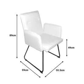   Armchair Essential pakoworld rotten apple fabric-black metal leg 55.5x59x89cm