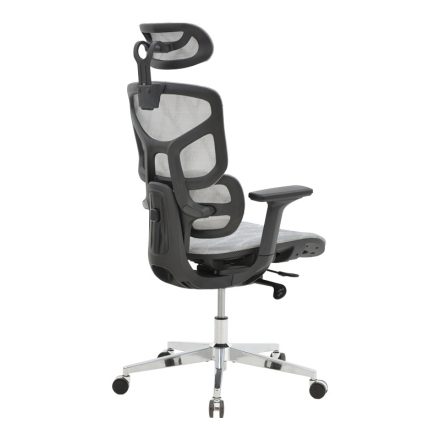 Director's office chair Karlo pakoworld white-black mesh fabric 72x70x112cm