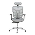 Director's office chair Karlo pakoworld white-black mesh fabric 72x70x112cm