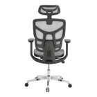 Director's office chair Karlo pakoworld white-black mesh fabric 72x70x112cm