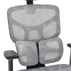 Director's office chair Karlo pakoworld white-black mesh fabric 72x70x112cm
