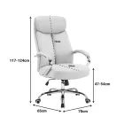 Manager office chair Venza pakoworld beige pu 70x65x117-124cm