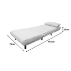 Armchair-bed Josuane pakoworld beige velvet and wooden leg in natural shade 78x80x81cm