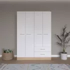 Harmony pakoworld four-door wardrobe in oak-white shade 137x52x198cm