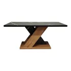 Solange pakoworld coffee table in sonoma with black marble look 110x55x47.5cm