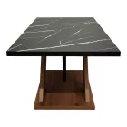 Solange pakoworld coffee table in sonoma with black marble look 110x55x47.5cm