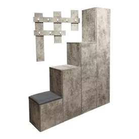   Nenich pakoworld entrance furniture in grey oak shade 150x37x180cm