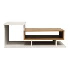 Coffee table Nuvele pakoworld in white-sonoma shade 90x50x35cm