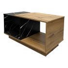Coffee table Fetix pakoworld in black marble-sonoma shade 90x45x45cm