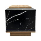 Coffee table Fetix pakoworld in black marble-sonoma shade 90x45x45cm