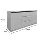 Chiemo pakoworld sideboard in white 160x40x93.6cm