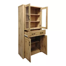   Nisso pakoworld display case-wardrobe in oak color 80x40x183.5cm