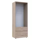 Wardrobe Lila pakoworld 2 doors sonoma 77.5x19.5x203.5cm