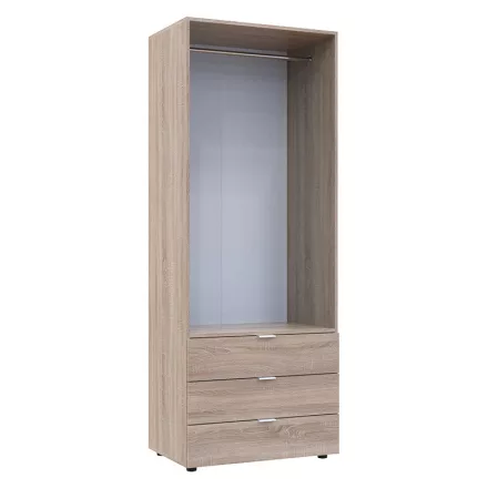 Wardrobe Lila pakoworld 2 doors sonoma 77.5x19.5x203.5cm