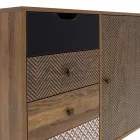Drawer Boho pakoworld in walnut color 79,5x39,5x86cm
