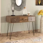 Console Boho pakoworld in walnut color 100x50,5x74,5cm