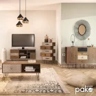 Console Boho pakoworld in walnut color 100x50,5x74,5cm