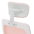 Office chair Peja pakoworld fabric mesh pink-frame white 58x60x107-117cm