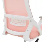 Office chair Peja pakoworld fabric mesh pink-frame white 58x60x107-117cm