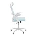 Office chair Peja pakoworld fabric mesh light blue-frame white 58x60x107-117cm