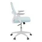 Office chair Reji pakoworld fabric mesh light blue -frame white 58x60x89-99cm