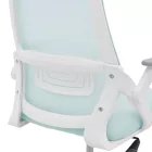 Office chair Reji pakoworld fabric mesh light blue -frame white 58x60x89-99cm