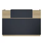 Reception Lotus pakoworld in oak -  dark grey color 200x70x110cm