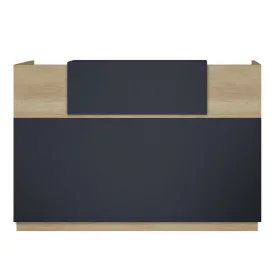  Reception Lotus pakoworld in oak -  dark grey color 200x70x110cm
