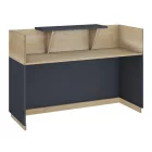Reception Lotus pakoworld in oak -  dark grey color 200x70x110cm