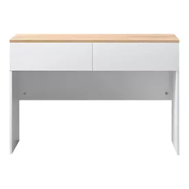   Study desk Beleton pakoworld with drawers mdf in oak-white color 100x50x75cm