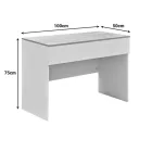 Study desk Beleton pakoworld with drawers mdf in oak-white color 100x50x75cm