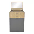 Dressing table Sonlen pakoworld in dark grey-sonoma color 60x45x130cm