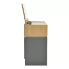 Dressing table Sonlen pakoworld in dark grey-sonoma color 60x45x130cm