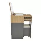 Dressing table Sonlen pakoworld in dark grey-sonoma color 60x45x130cm